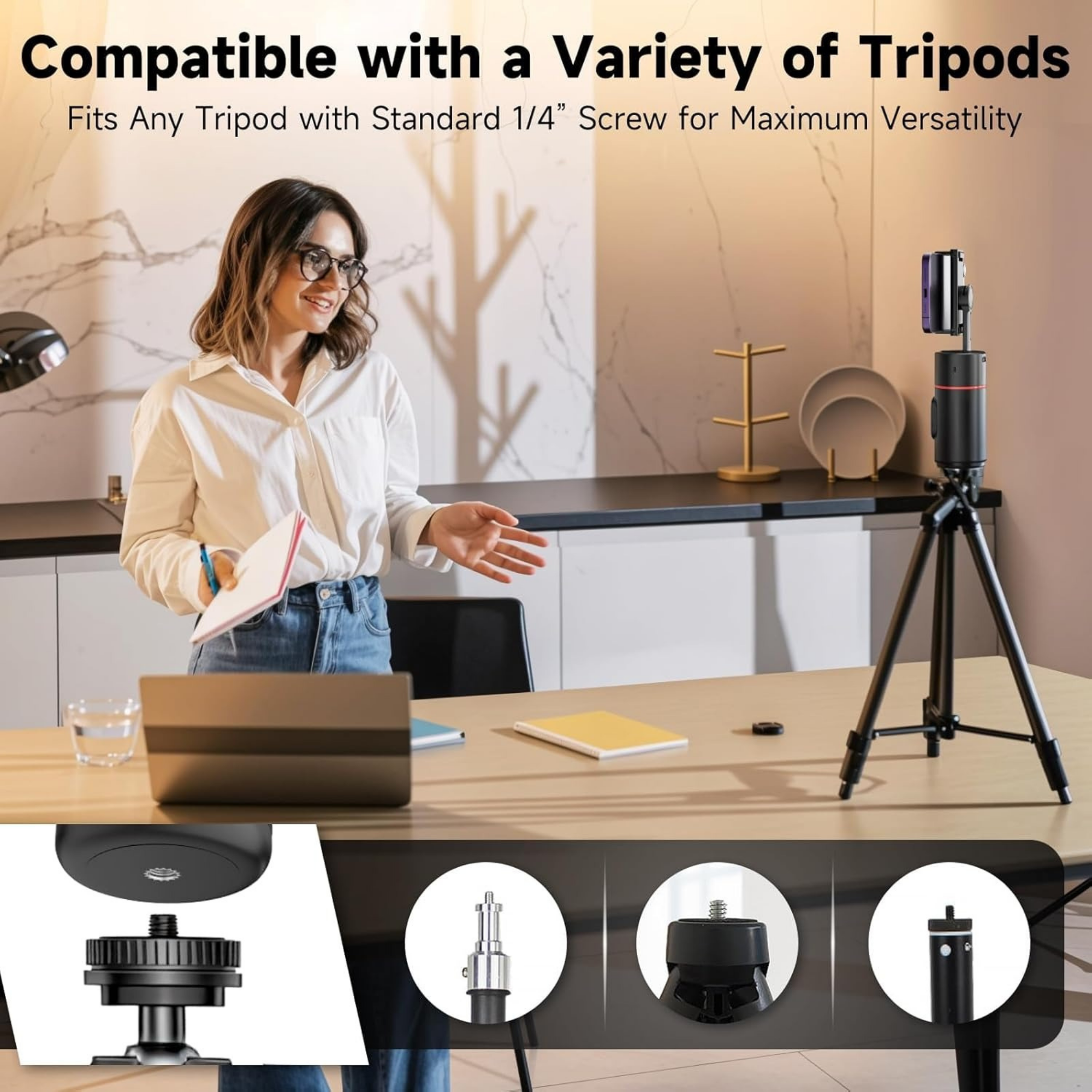 P02 360° AI Auto Face Tracking Tripod Gimbal by Buzz Street™