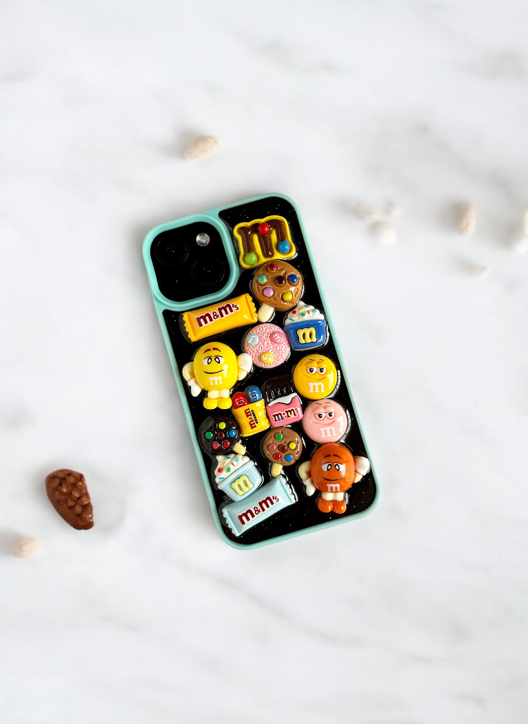 Cyan ChocoMania M&M Candy Phone Case