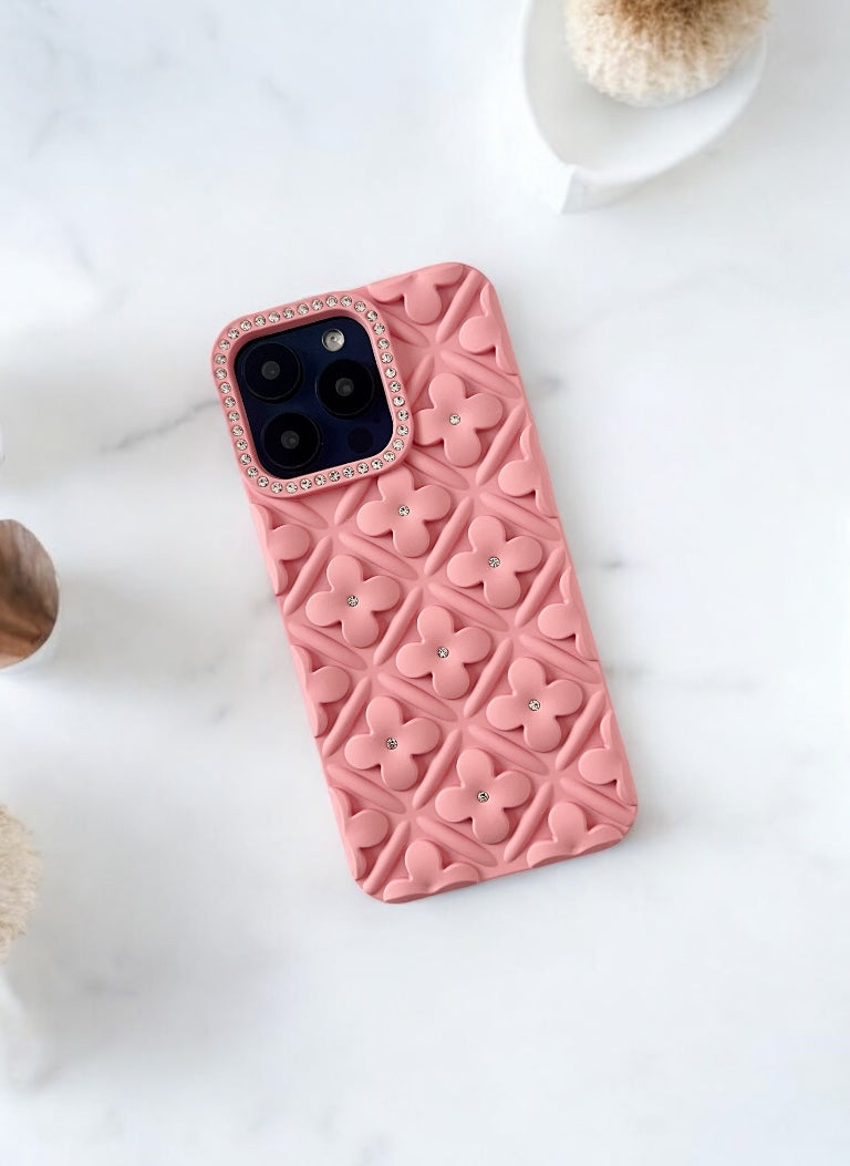 Baby Pink Blossom 3D Flower Phone Case