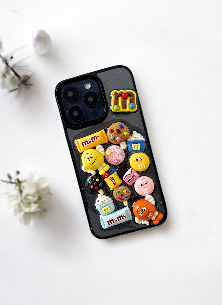 Black ChocoMania M&M Candy Phone Case
