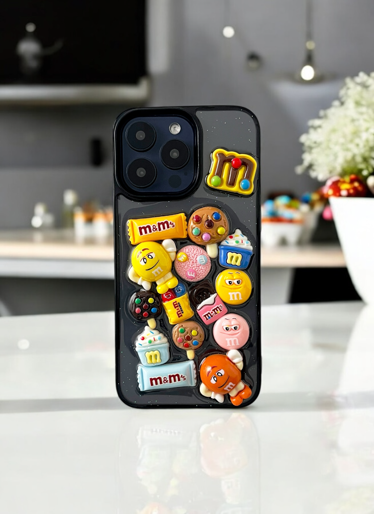 Black ChocoMania M&M Candy Phone Case