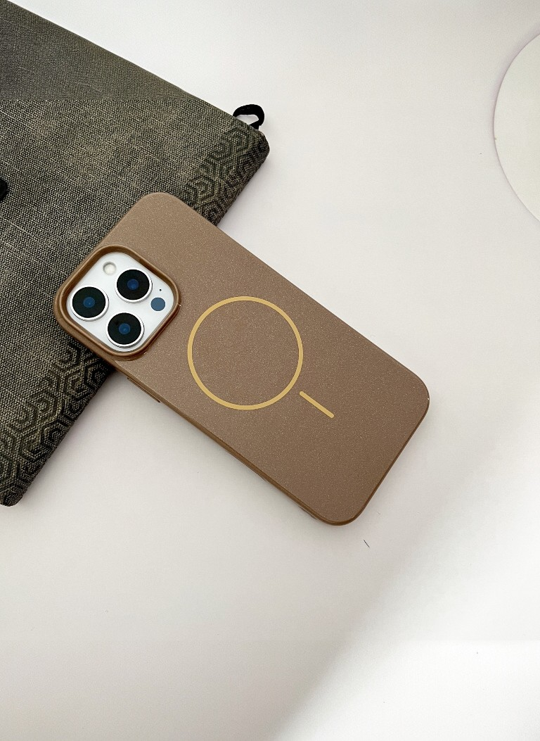 Brown Solid Silicone Phone Case | MagSafe Compatible