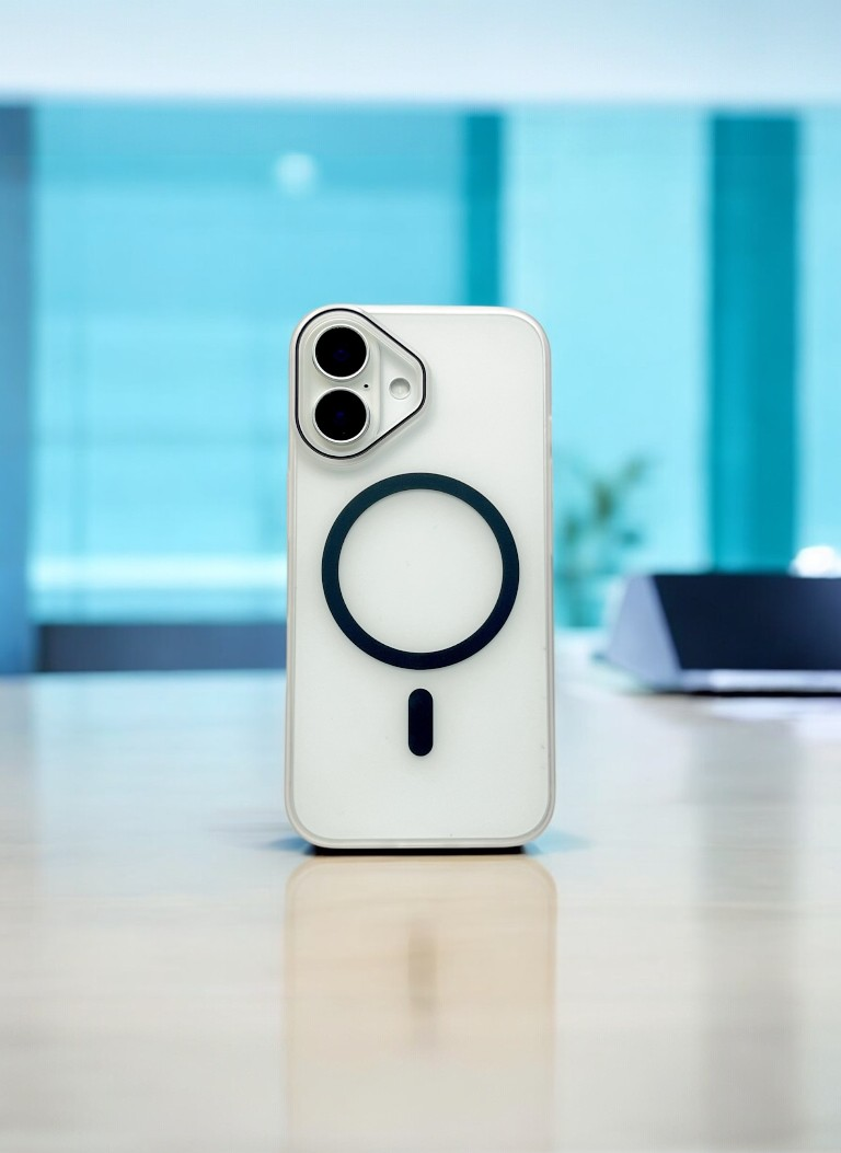 Black Ring Clear Case with Anti Yellow Protection