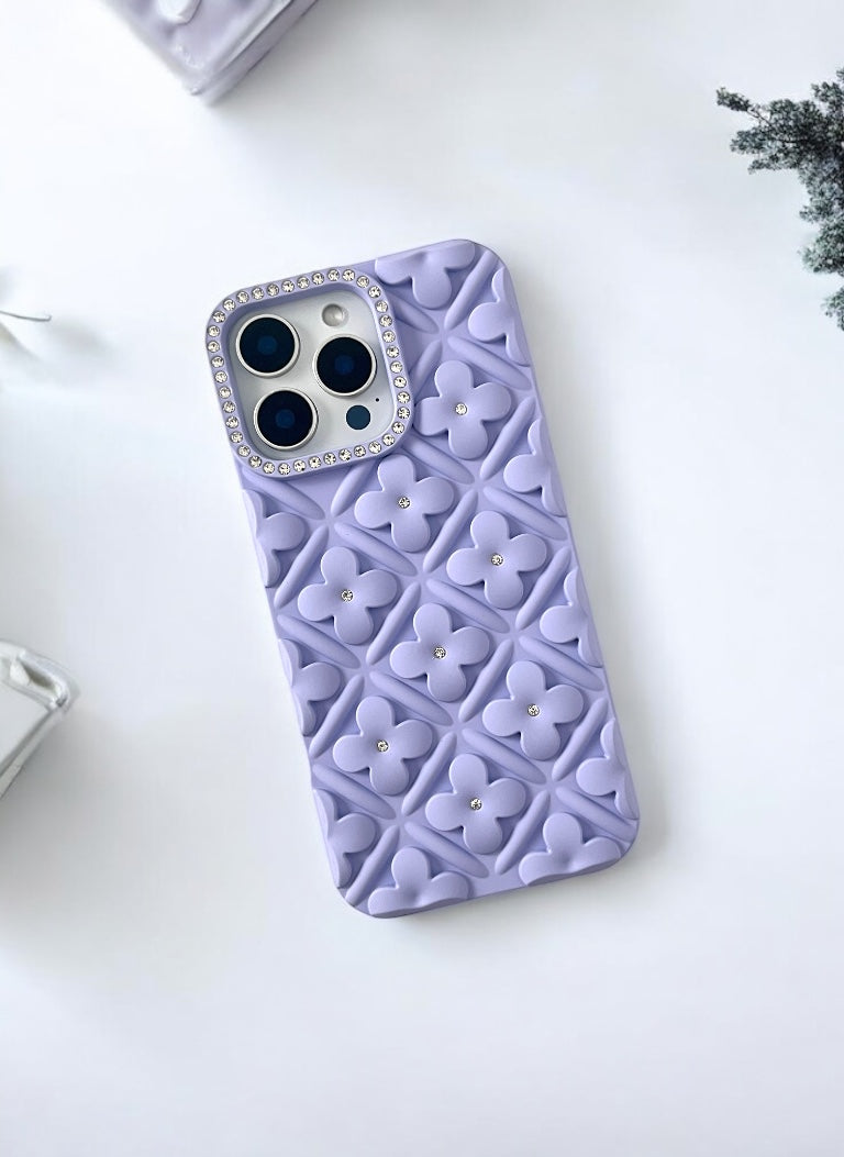 Lavender Blossom 3D Flower Phone Case