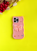 Baby Pink BowTied Babe Sling Phone Case With Lanyard