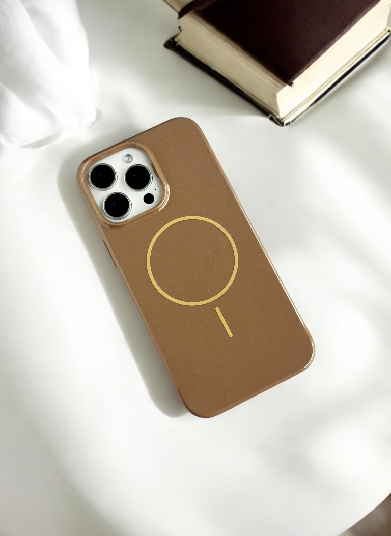 Brown Solid Silicone Phone Case | MagSafe Compatible