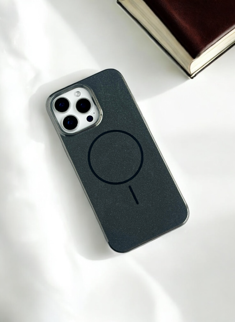 Black Solid Silicone Phone Case | MagSafe Compatible