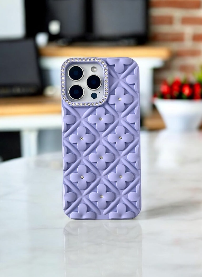 Lavender Blossom 3D Flower Phone Case
