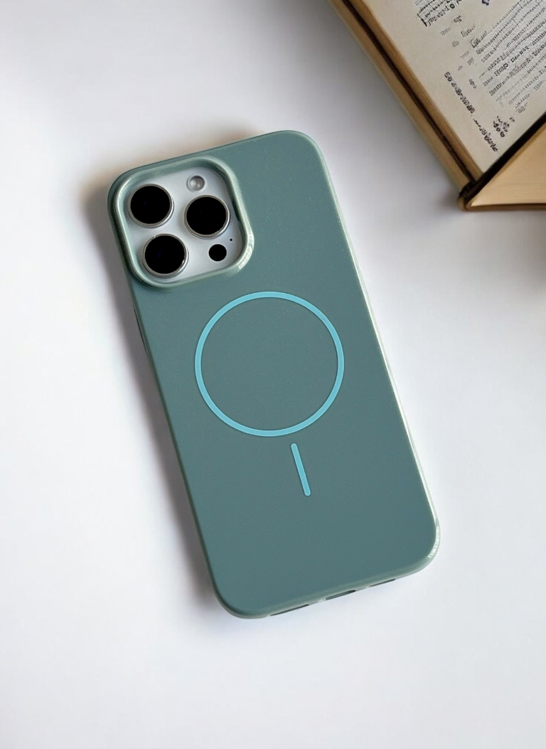 Morning Mist Solid Silicone Phone Case | MagSafe Compatible