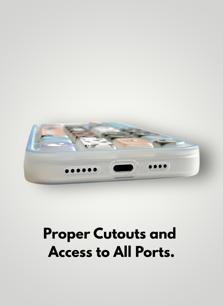 Blue White Kawaii Keypop Phone Case