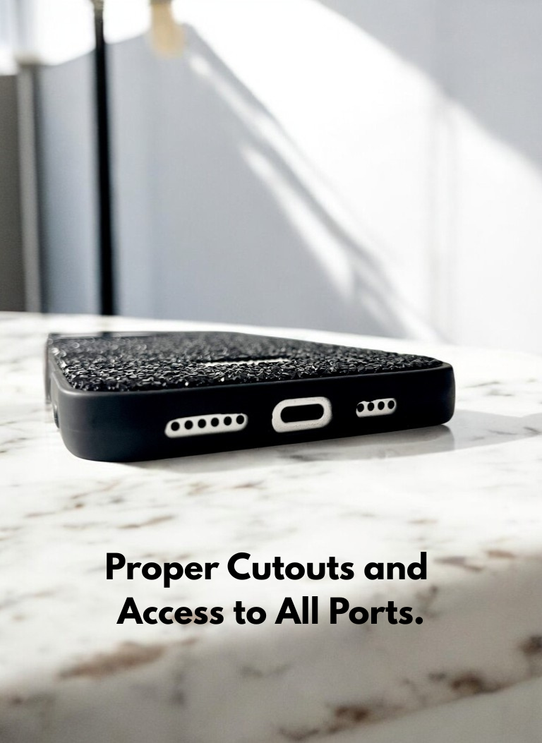 Black Crystal Glitter Bae Phone Case