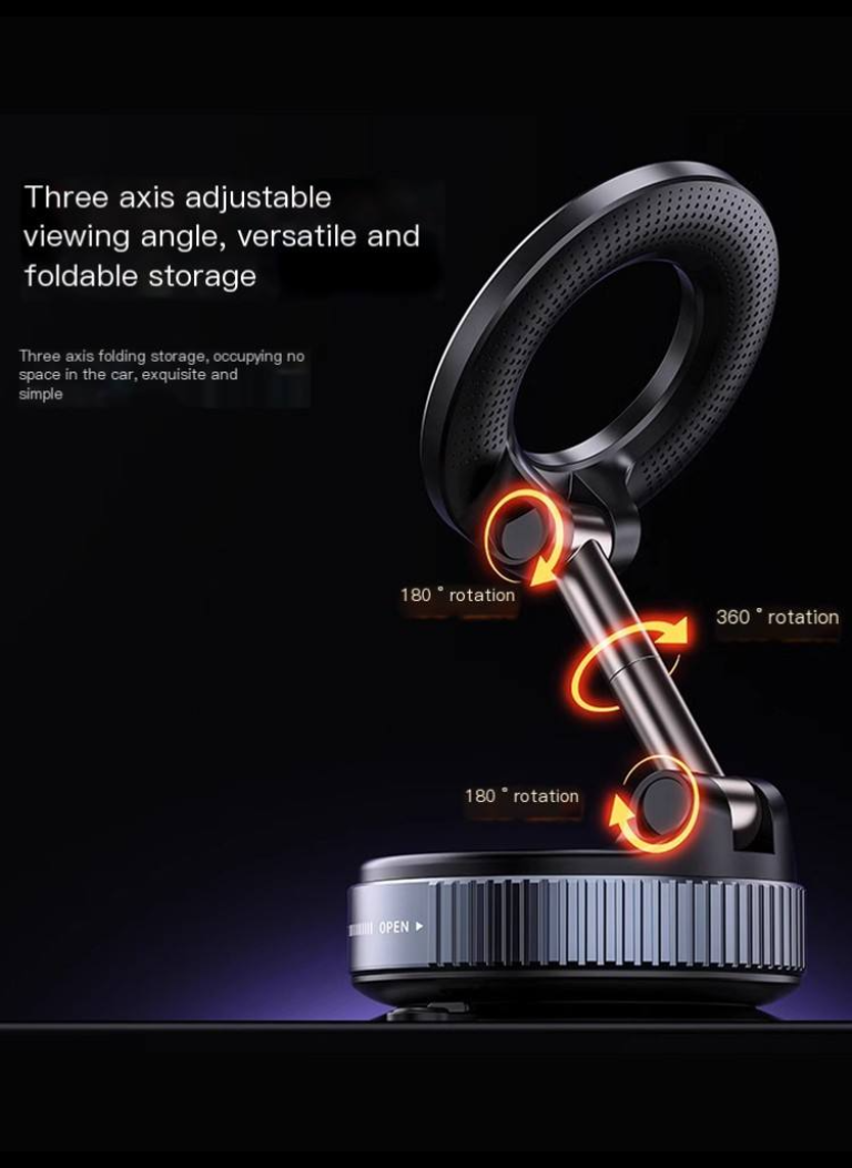 Buzz SnapMount Magnetic 360° Universal Phone Holder for Content Creation | Car & Desk Mount