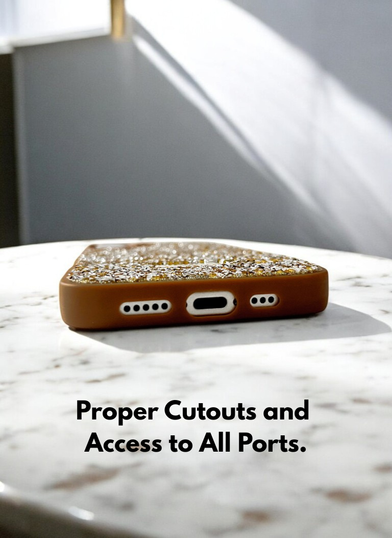 Brown Crystal Glitter Bae Phone Case