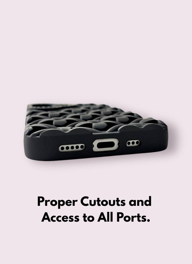 Grey Blossom 3D Flower Phone Case