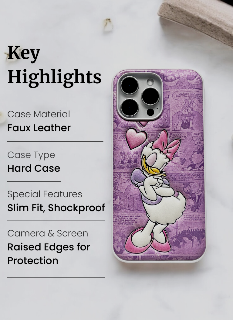 Donald Duck Soft Leather Texture Phone Case