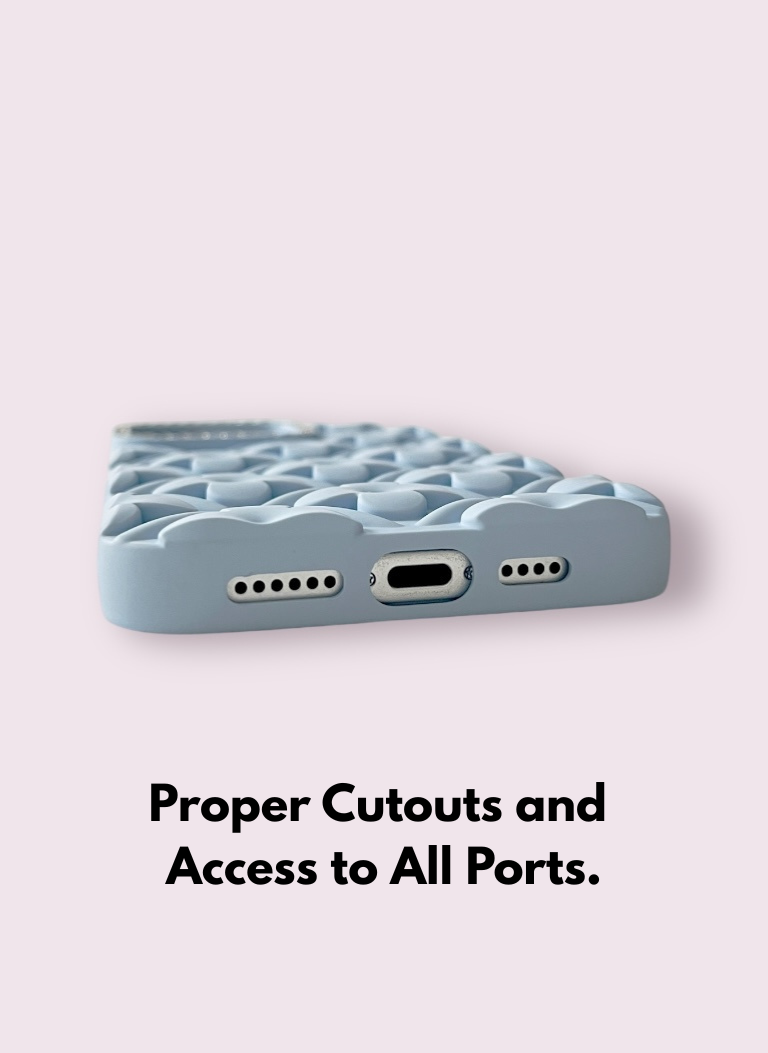 Blue Blossom 3D Flower Phone Case