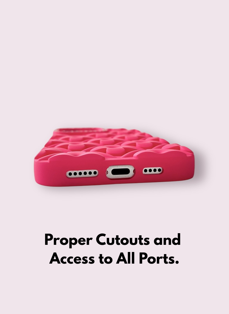 Hot Pink 3D Flower Phone Case