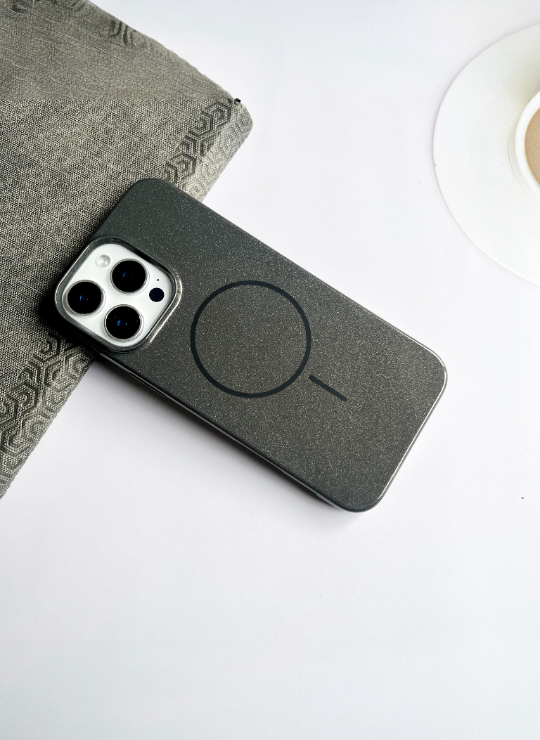 Black Solid Silicone Phone Case | MagSafe Compatible