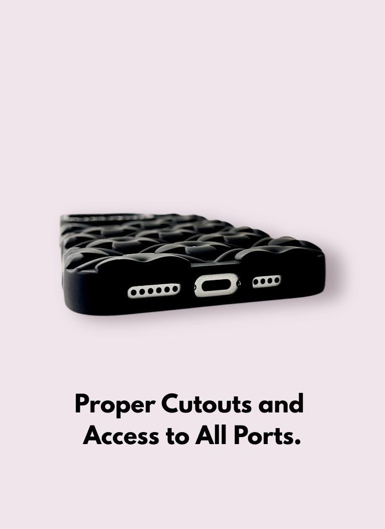 Black Blossom 3D Flower Phone Case