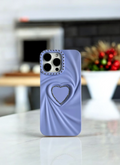 Lavender Swirl Heart Bling Phone Case
