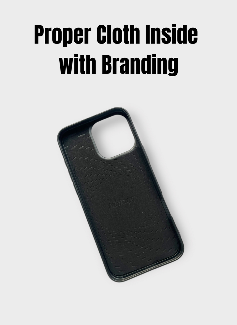 Nimmy Grey Bear Shockproof Embroidery PU Leather Phone Case