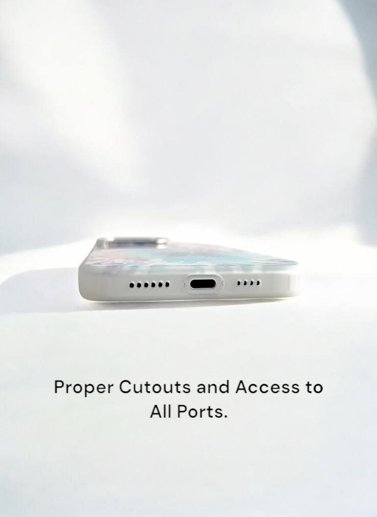 Blue & Purple Tie-Dye Design Floral Phone Case