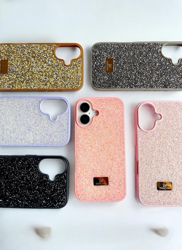 Black Crystal Glitter Bae Phone Case