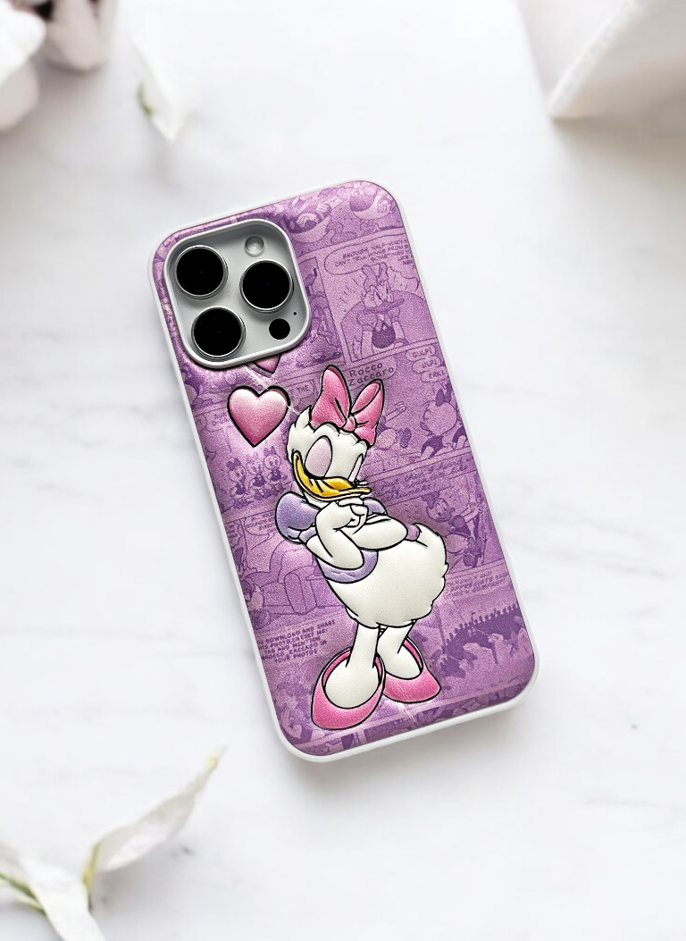 Donald Duck Soft Leather Texture Phone Case