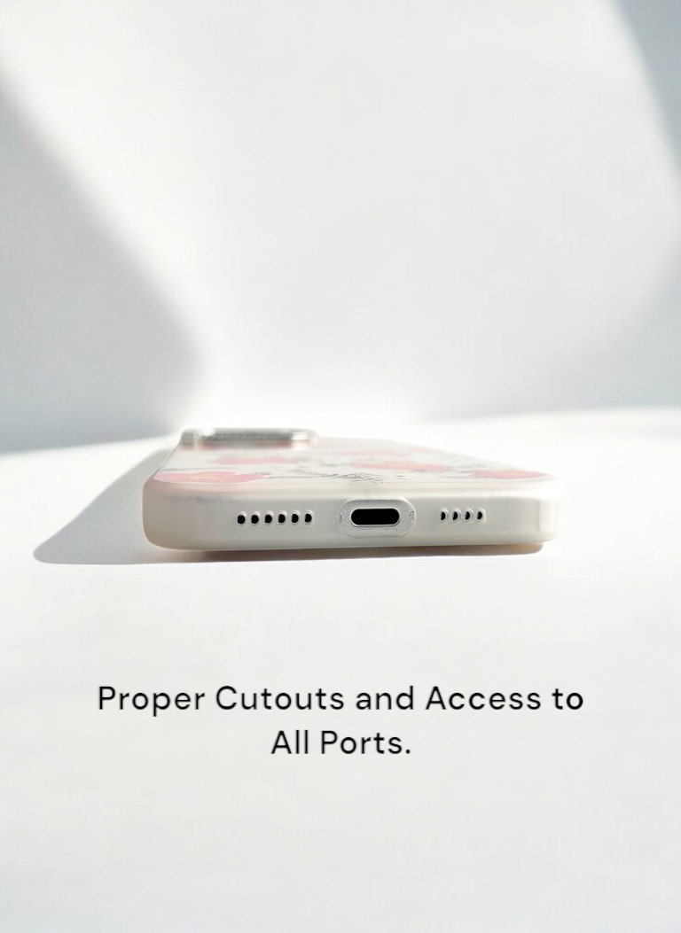 Elegant Floral Bliss Phone Case- Red & White Flowers