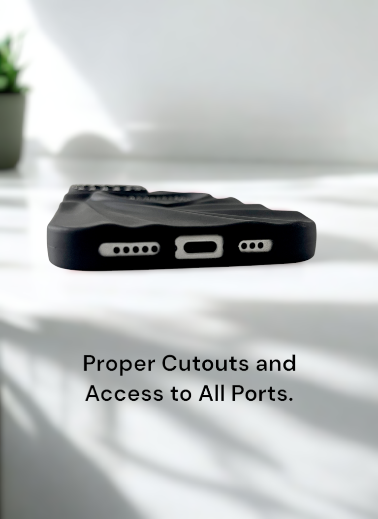 Black Swirl Heart Bling Phone Case