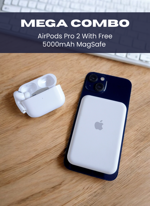 AirPods Pro 2nd Gen With ANC | Free Silicone Case & 5000mAH Mag Safe
