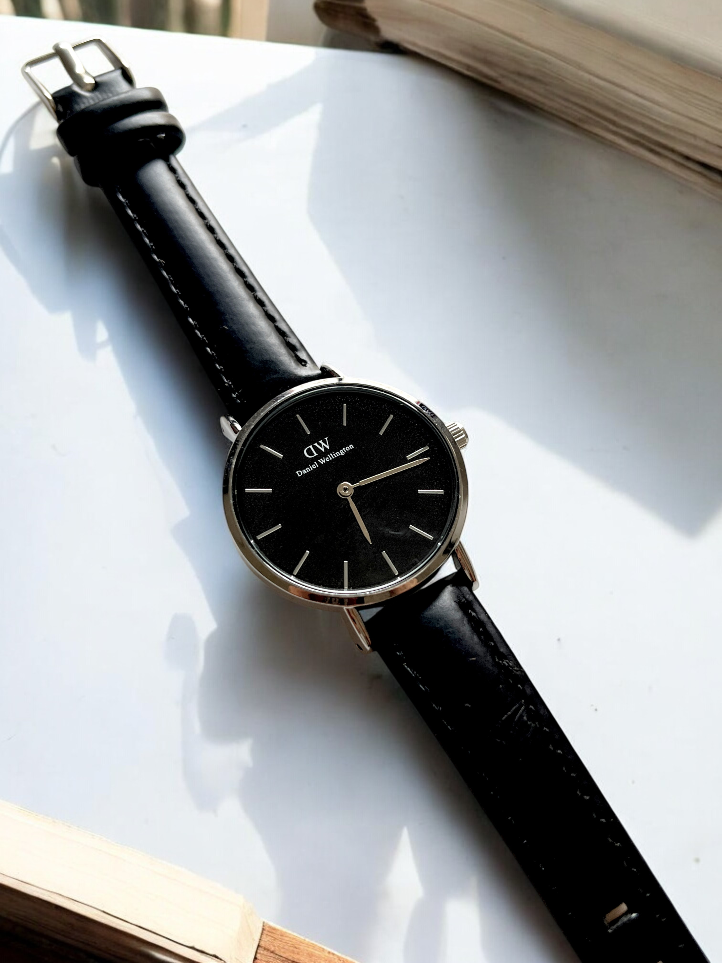 Daniel Wellington Classic Petite 32mm Women’s Watch – Black Leather Strap