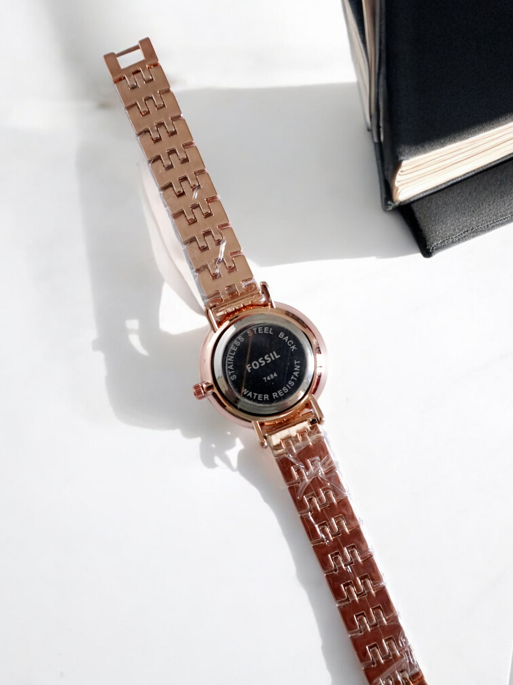 Fossil (FS552) Women’s Rose Gold Analog Watch – 34mm Classic Stainless Steel Strap