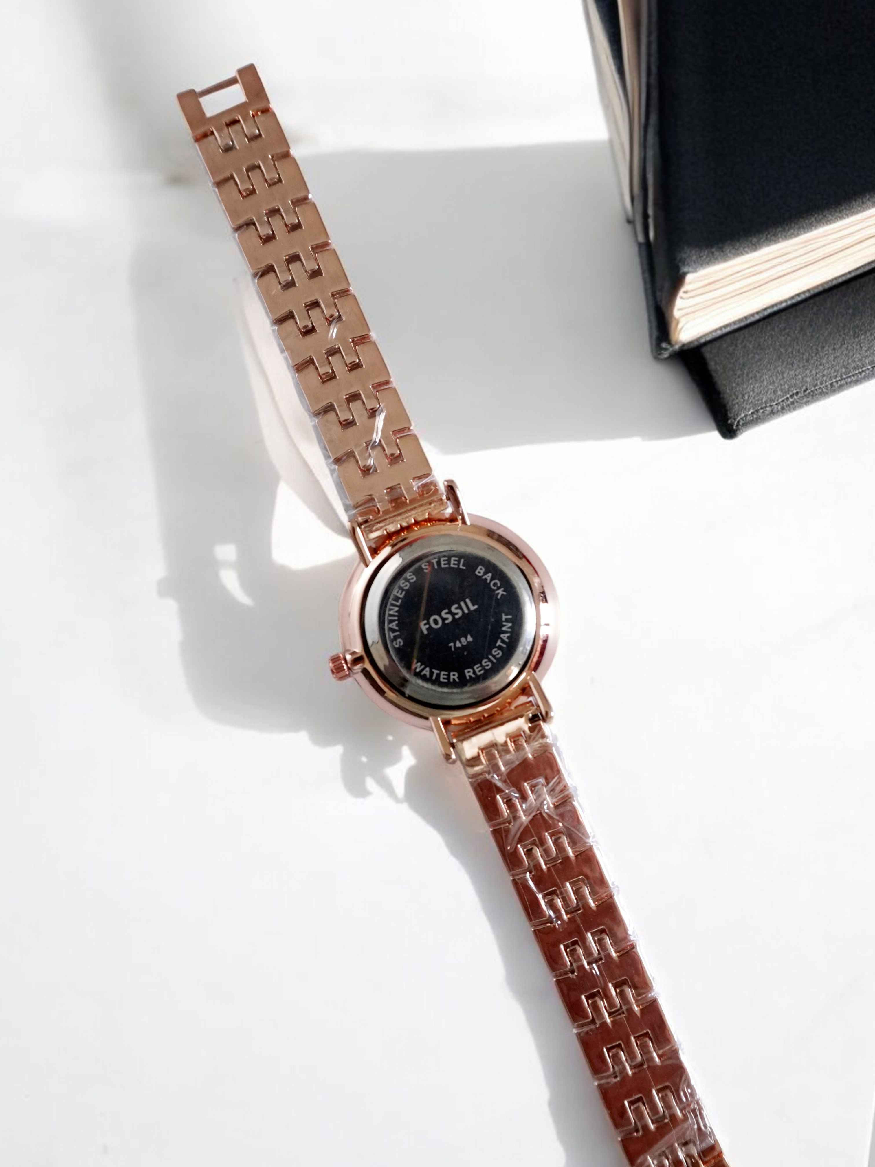 Fossil (FS552) Women’s Rose Gold Analog Watch – 34mm Classic Stainless Steel Strap