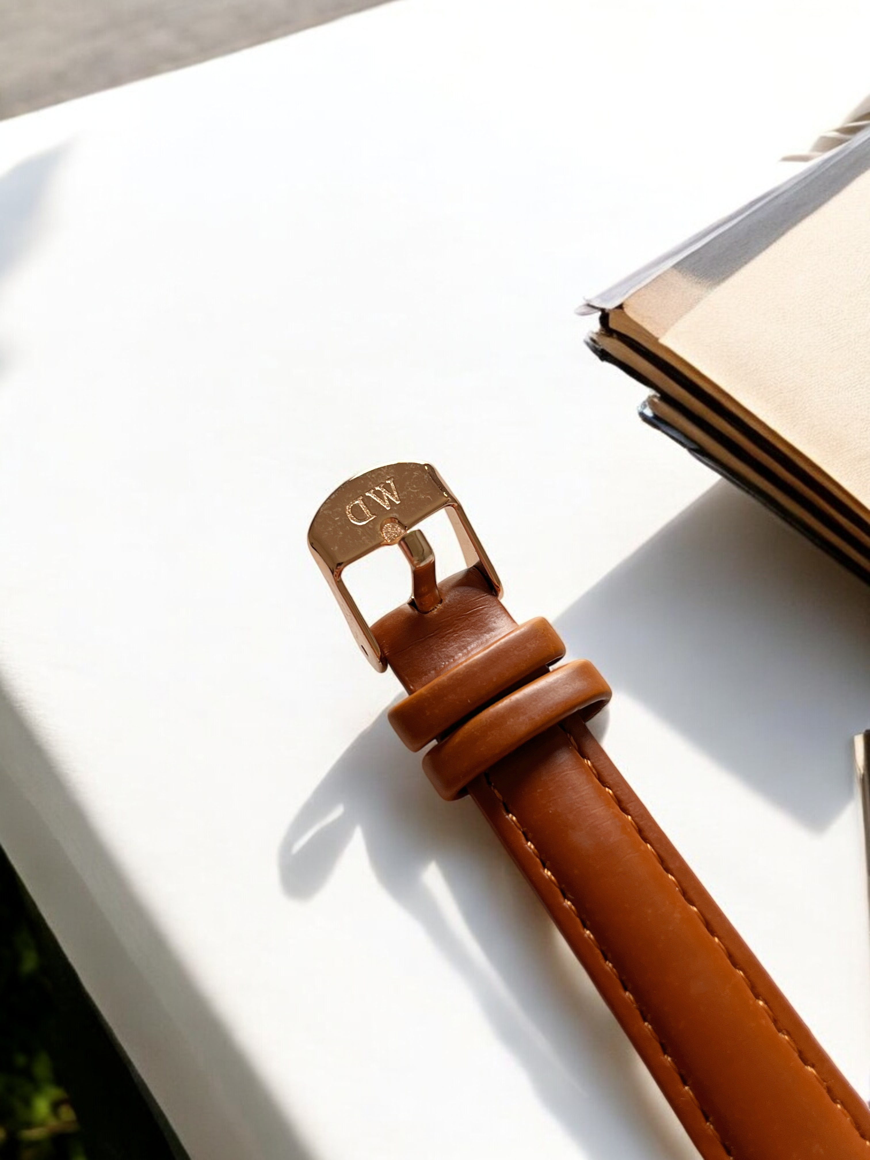 Daniel Wellington Classic Petite 32mm Women’s Watch – Tan Leather Strap Black Dial