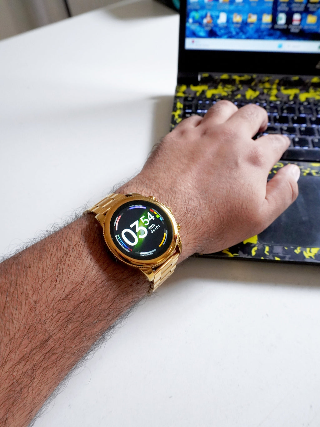 Fossil Generation 6 Gold Stainless Steel Metal Chain Smartwatch