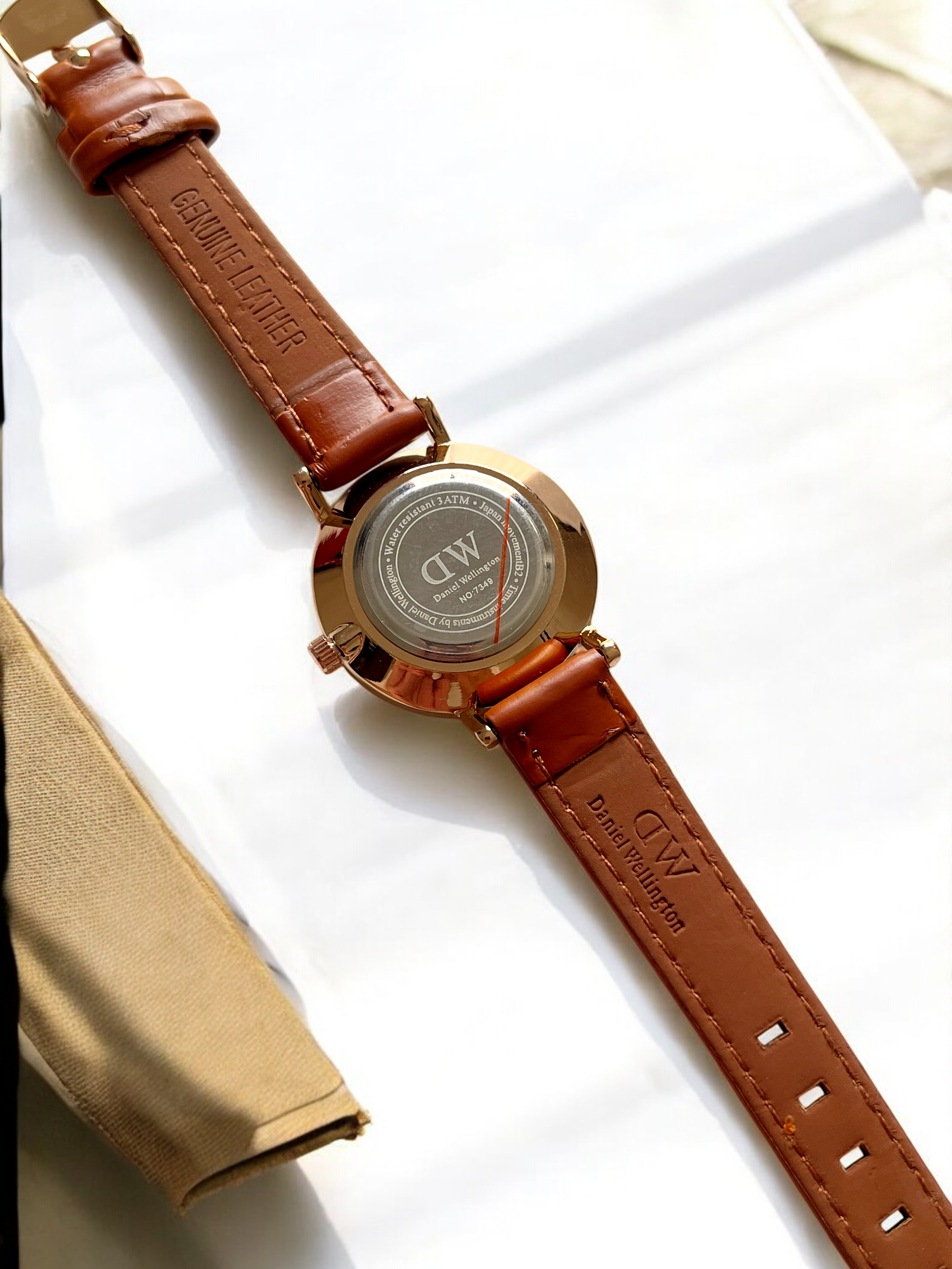 Daniel Wellington Classic Petite 32mm Women’s Watch – Tan Leather Strap Black Dial